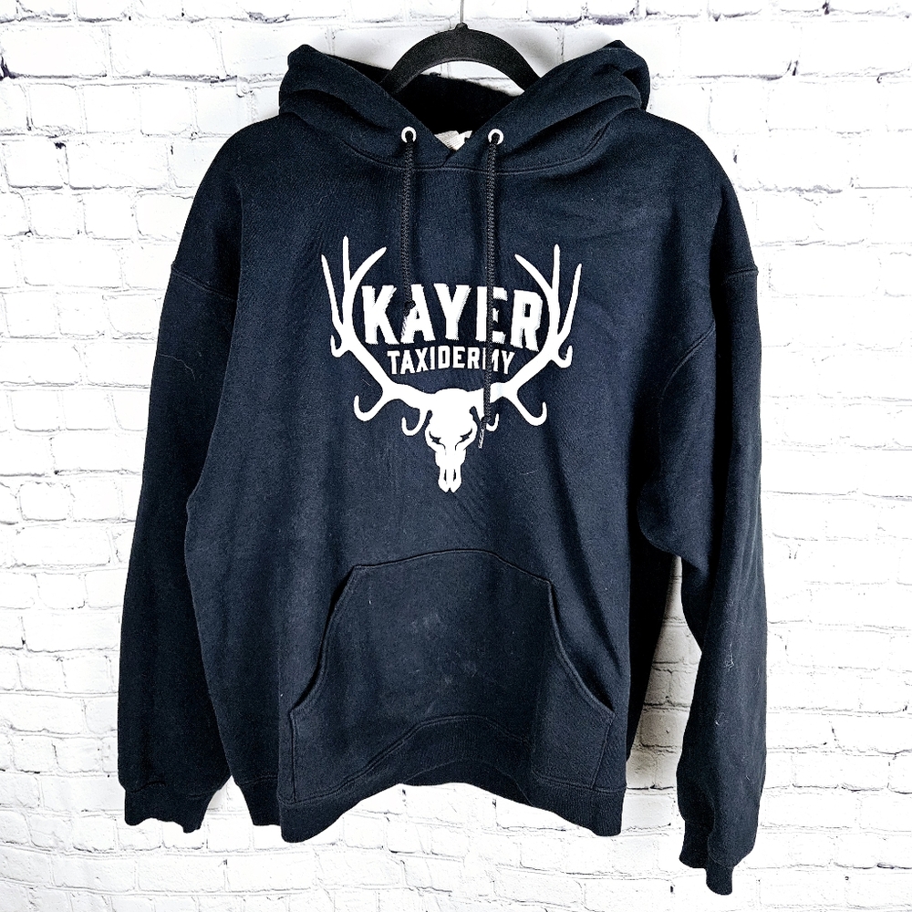 FRUIT OF THE LOOM | "Kayer Taxidermy" antler pullover hoodie